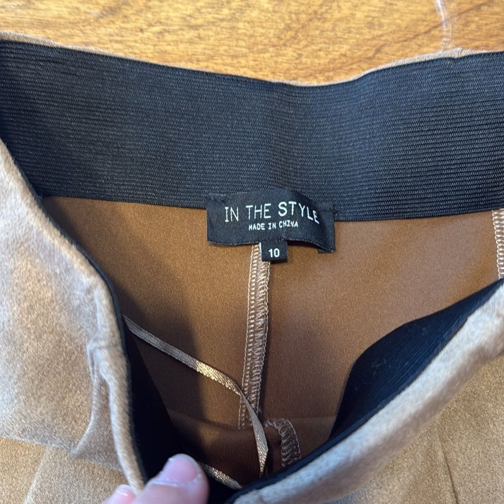 In The Style Suede Straight Leg Pants - Picture 2 of 13